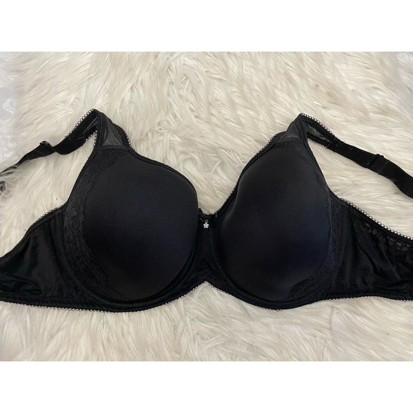 Wacoal 853186 Retro Chic Size 38DD Seamless Lined Underwire Contour‎ Bra Black - Picture 1 of 12